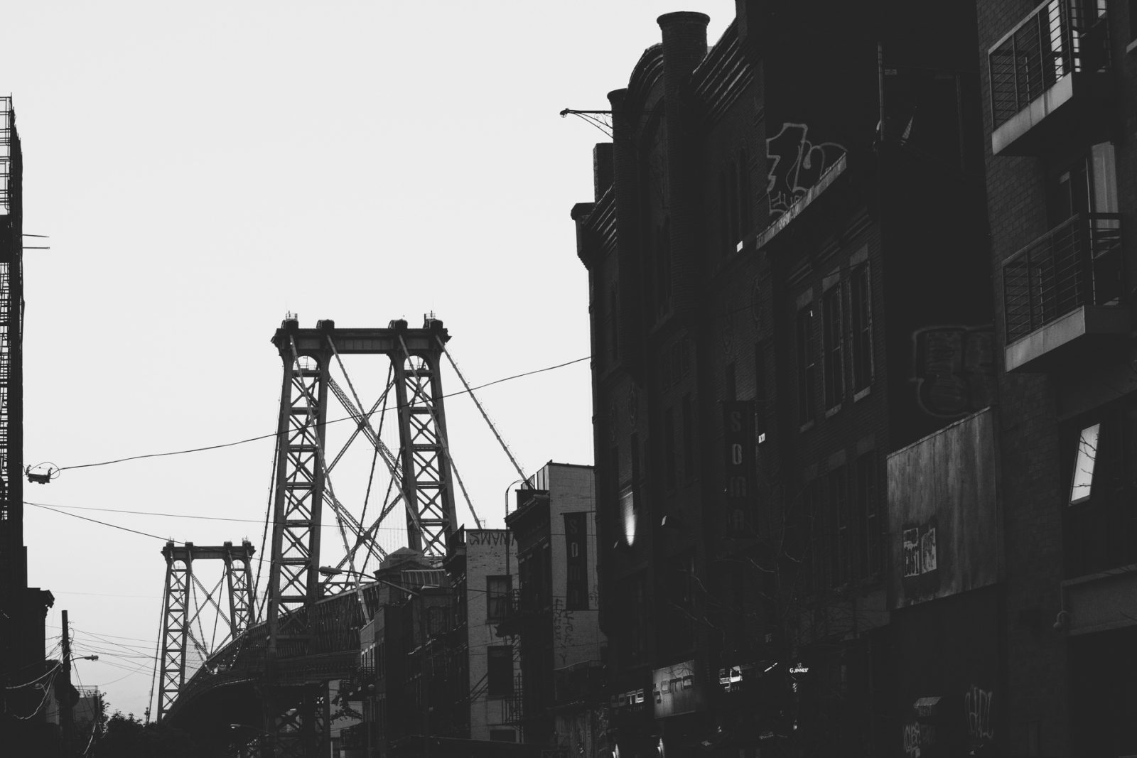 old buildings and bridge