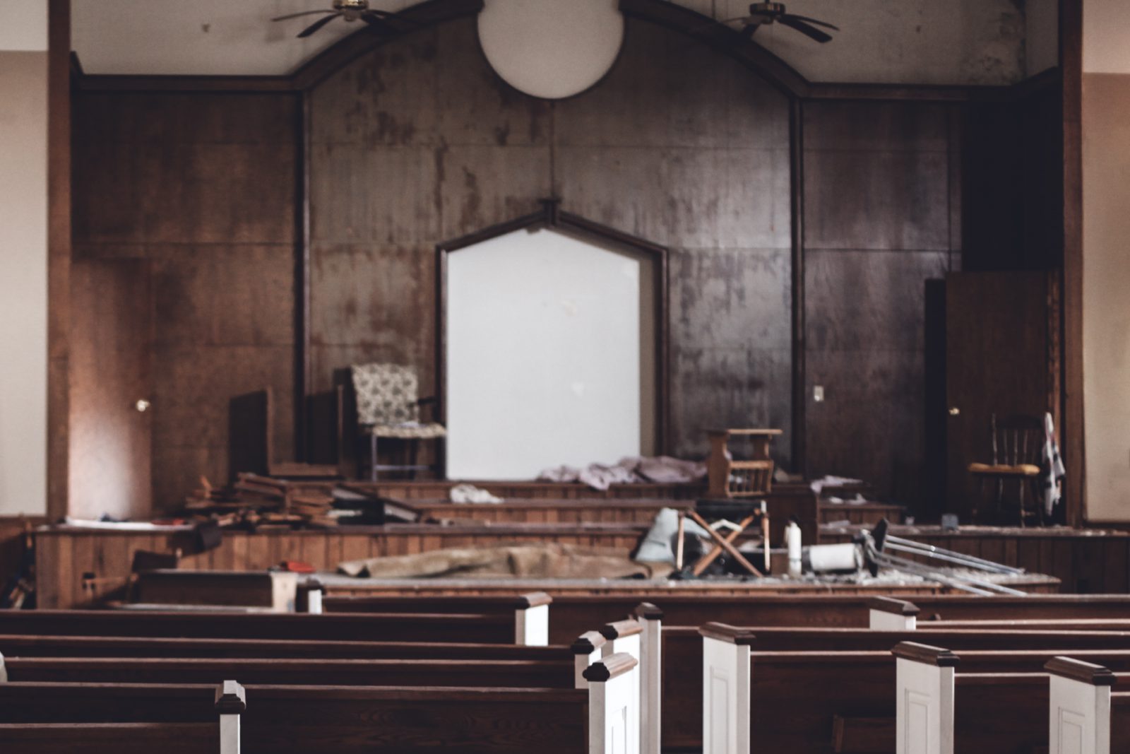 Decaying sanctuary church