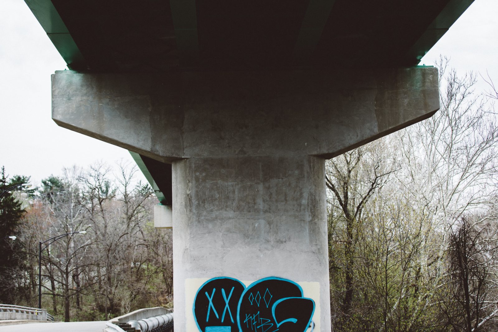graffiti on side of bridge