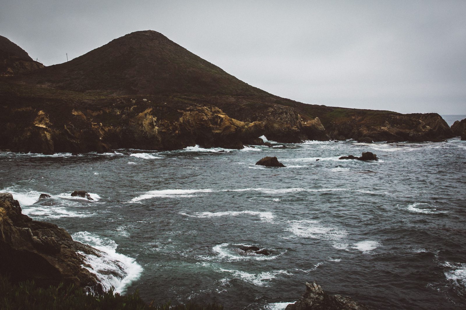 big sur with mountain view