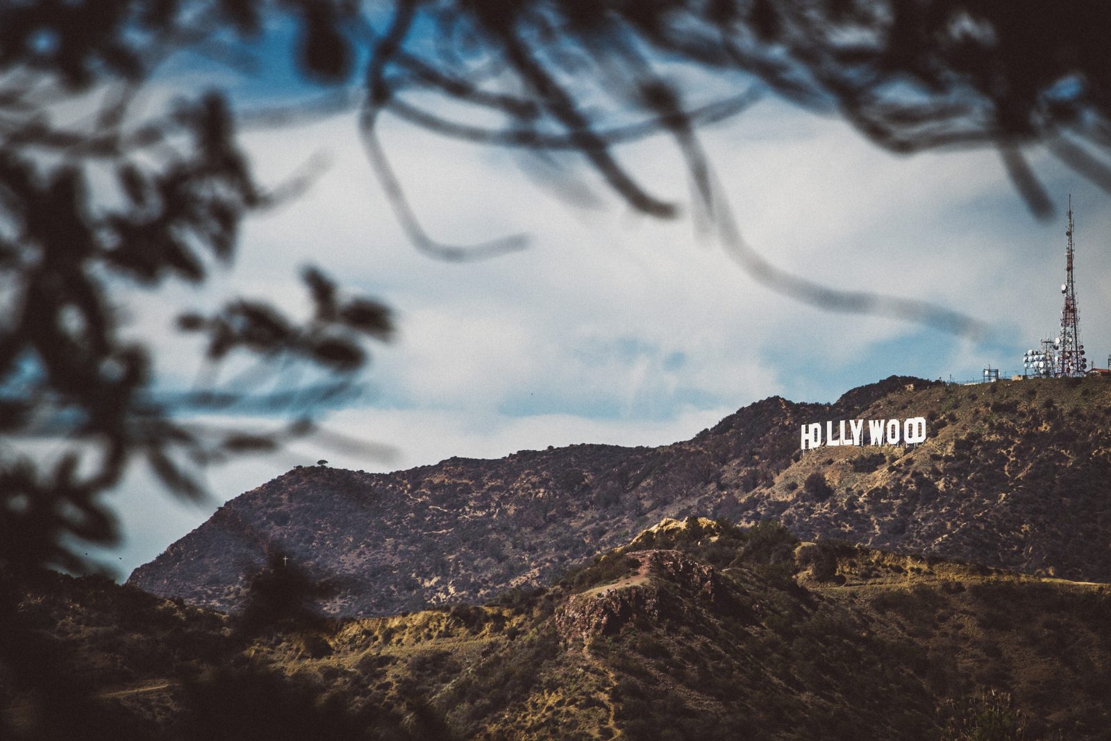 hollywood sign in background