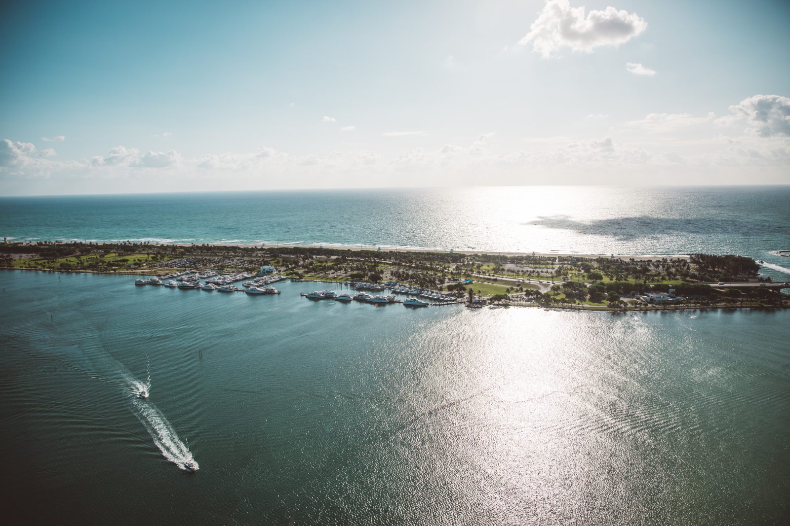 Sun soaked coastline